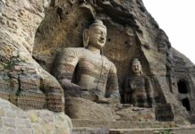 Une des cavernes des Grottes de Yungang répliquée en 3D