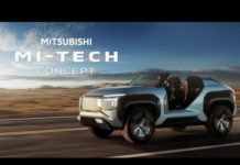 Les informations de conduite projetées en réalité augmentée sur le pare-brise du concept-car Mi-Tech de Mitsubishi