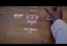 Fancy a beer? Order it with this projection mapping menu