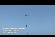 Walmart lançait en septembre dernier sa livraison par drone de kits de dépistage du Covid-19