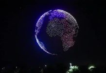 Fireworks disrupted by drones …
