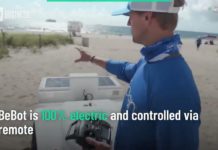 A beach-cleaning robot
