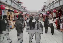 Human segmentation at Asakusa Temple (Tokyo)