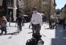 Crowd-friendly robotic wheelchair