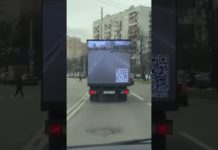 Truck screen shows driver’s view