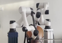 Le compositeur suédois Fredrik Gran détourne les bras robotiques industriels de KUKA pour leur faire jouer du violoncelle